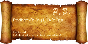 Podhorányi Dóra névjegykártya