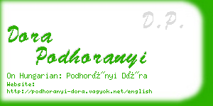dora podhoranyi business card